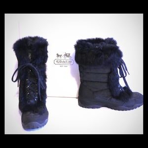 Coach Jennie Fur Boots (black)